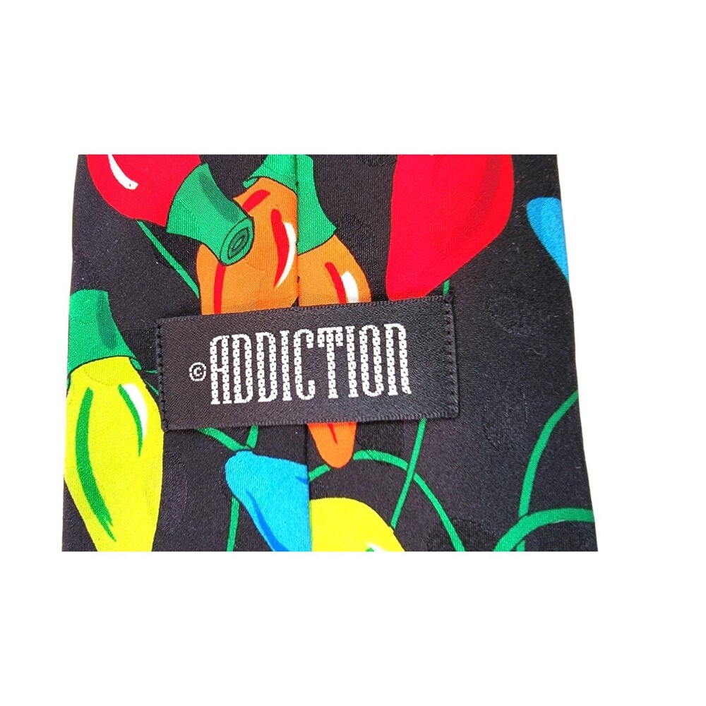 CHRISTMAS TREE LIGHTS MEN’S NECK TIE 100% SILK RED BLUE GREEN by ADDICTION - Picture 5 of 8